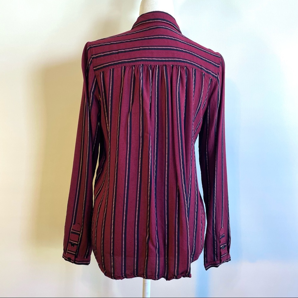 Mkt Studios Button Down Red Stripe Top - image 2